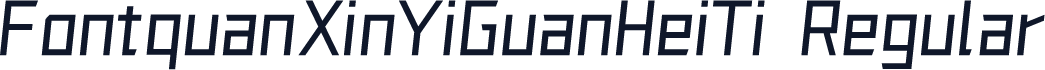 FontquanXinYiGuanHeiTi Regular