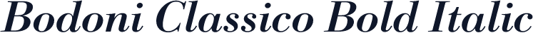 Bodoni Classico Bold Italic