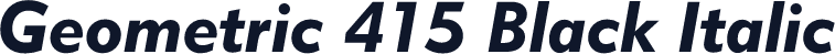 Geometric 415 Black Italic
