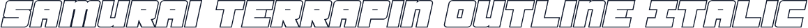 Samurai Terrapin Outline Italic
