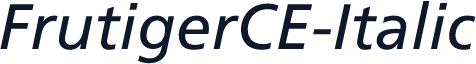 FrutigerCE-Italic