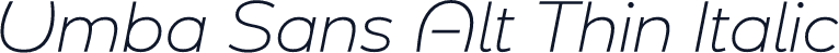 Umba Sans Alt Thin Italic