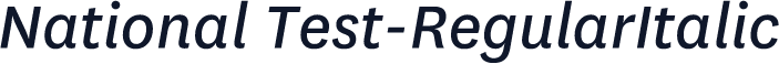 National Test-RegularItalic