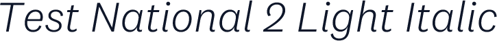 Test National 2 Light Italic
