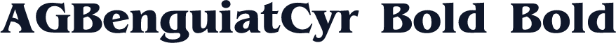 AGBenguiatCyr Bold Bold