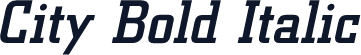 City Bold Italic