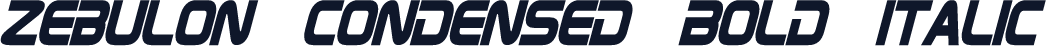 Zebulon Condensed Bold Italic