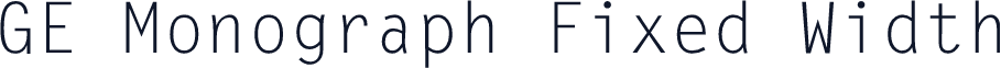 GE Monograph Fixed Width