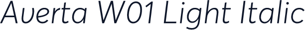 Averta W01 Light Italic