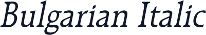 Bulgarian Italic