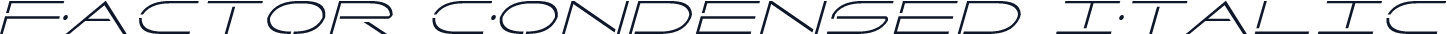 Factor Condensed Italic