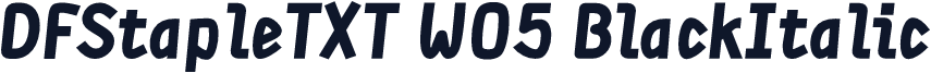 DFStapleTXT W05 BlackItalic