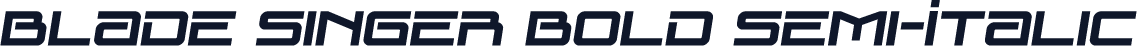 Blade Singer Bold Semi-Italic