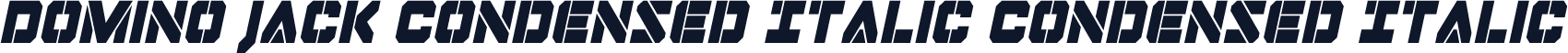 Domino Jack Condensed Italic Condensed Italic