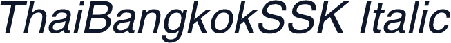ThaiBangkokSSK Italic