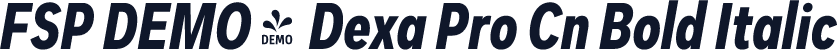 FSP DEMO - Dexa Pro Cn Bold Italic