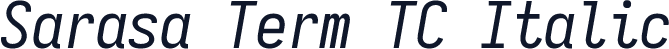 Sarasa Term TC Italic
