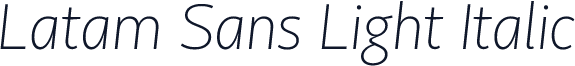 Latam Sans Light Italic