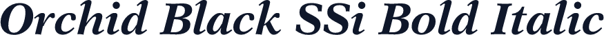 Orchid Black SSi Bold Italic
