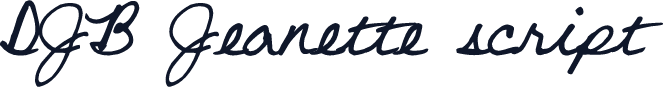 DJB Jeanette script