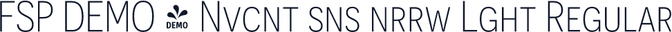FSP DEMO - Nvcnt sns nrrw Lght Regular