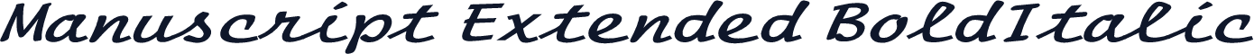 Manuscript Extended BoldItalic