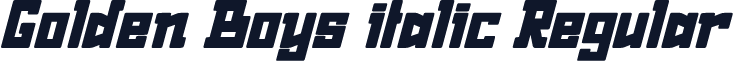 Golden Boys italic Regular