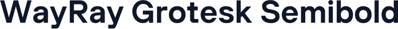 WayRay Grotesk Semibold