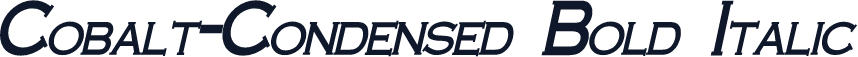 Cobalt-Condensed Bold Italic