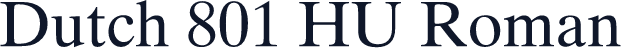 Dutch 801 HU Roman