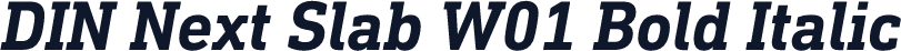 DIN Next Slab W01 Bold Italic