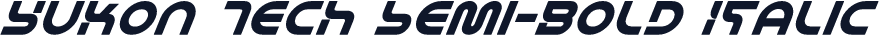Yukon Tech Semi-Bold Italic
