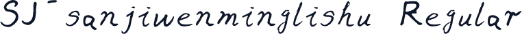 SJ-sanjiwenminglishu Regular