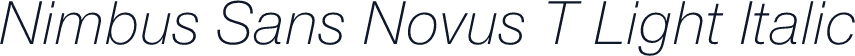 Nimbus Sans Novus T Light Italic