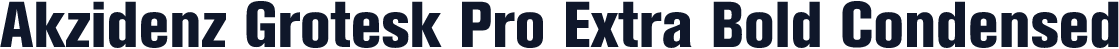 Akzidenz Grotesk Pro Extra Bold Condensed