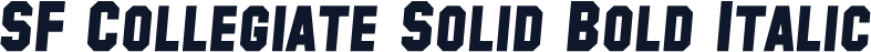 SF Collegiate Solid Bold Italic