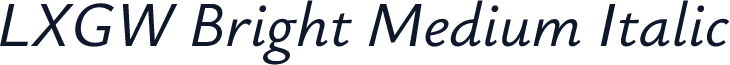 LXGW Bright Medium Italic