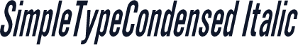 SimpleTypeCondensed Italic