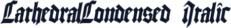 CathedralCondensed  Italic