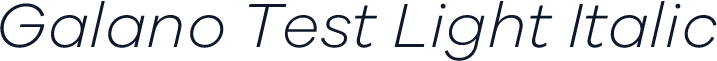 Galano Test Light Italic