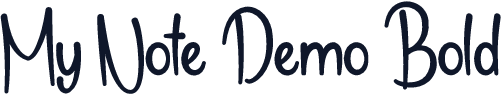 My Note Demo Bold