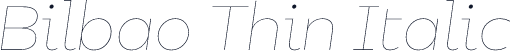 Bilbao Thin Italic
