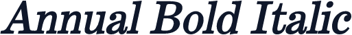 Annual Bold Italic