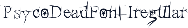 PsycoDeadFont Iregular