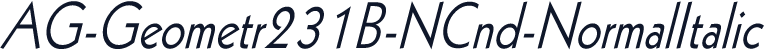 AG-Geometr231B-NCnd-NormalItalic