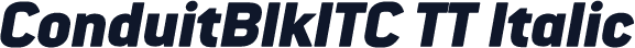 ConduitBlkITC TT Italic