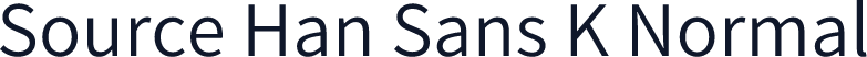 Source Han Sans K Normal
