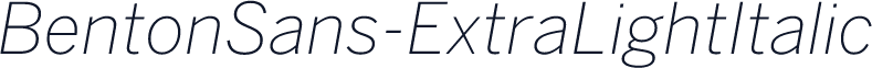BentonSans-ExtraLightItalic