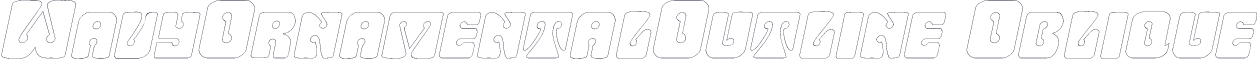 WavyOrnamentalOutline Oblique