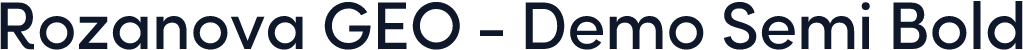 Rozanova GEO - Demo Semi Bold